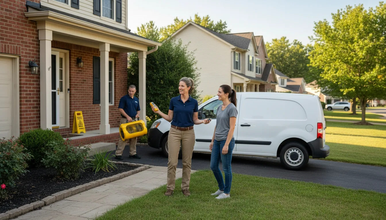 Residential water damage restoration in Egan, LA